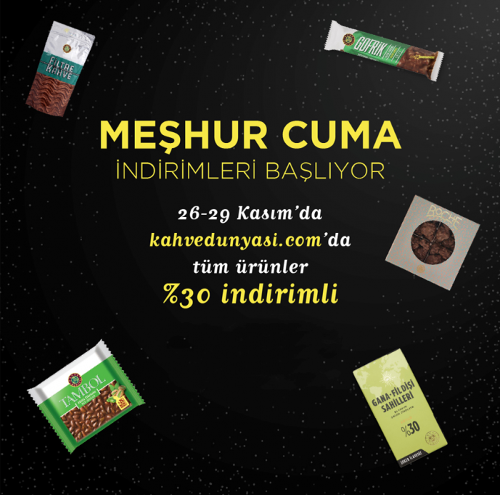 Kahvedunyasi.com’dan meşhur Cuma’ya Özel % 30 İndirim