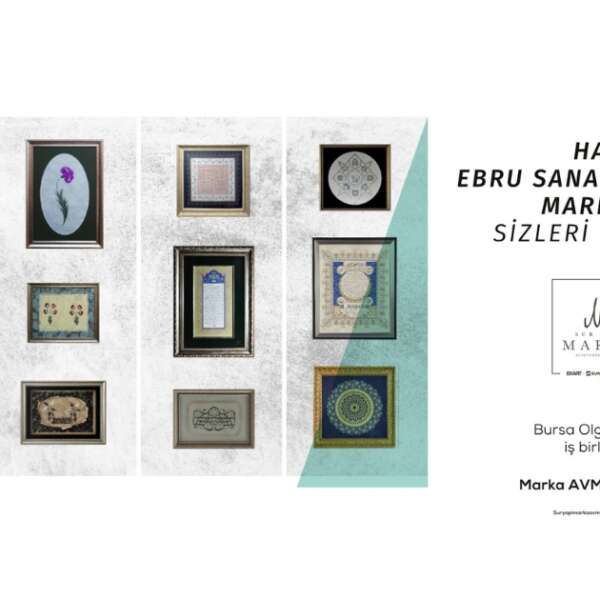 Sur Yapı Marka AVM’de hat, tezhip, ebru sergisi