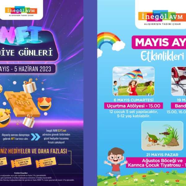 İnegöl AVM’den mayıs ayına özel kampanya ve etkinlikler