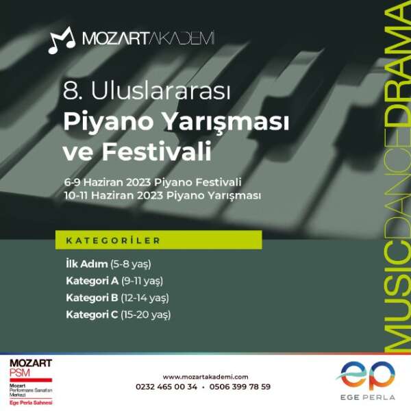 8. Uluslararası piyano yarışması ve festivali Ege Perla’da