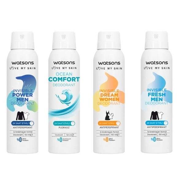 Watsons’ın deodorantları ile gün boyu ferahlık sizinle