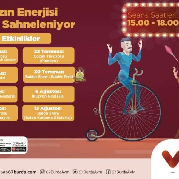 67 Burda AVM’de çocuklara özel ücretsiz yaz etkinlikleri