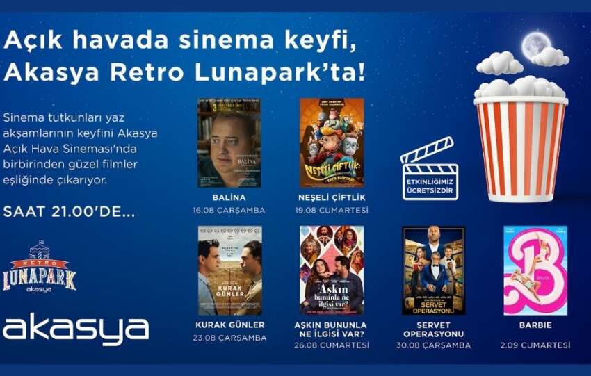 Akasya Acik Hava Sinemasi icin geri sayim basladi