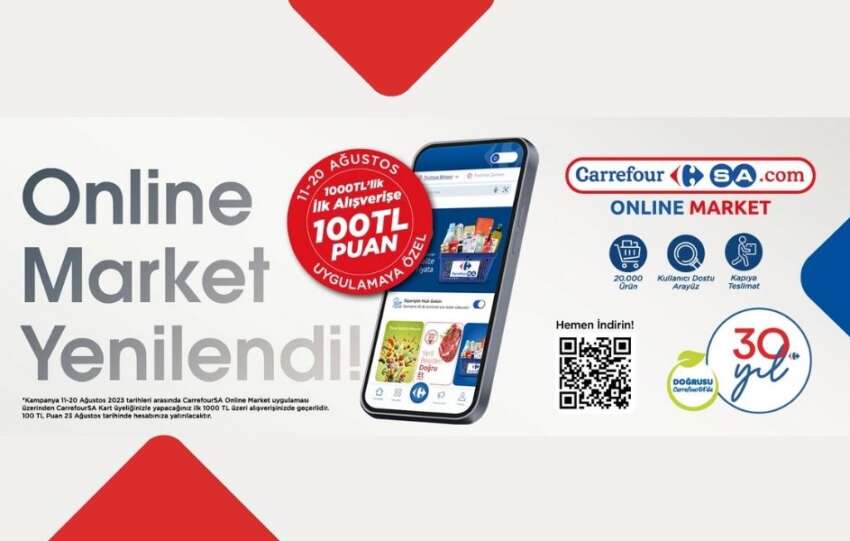 CarrefourSA Online Market uygulamasi yenilendi