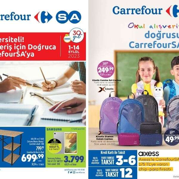 Okul ihtiyacı için alışverişin doğrusu CarrefourSA’da