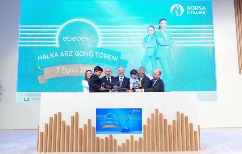 Borsa Istanbulda gong 39 milyonluk taleple rekor kiran ebebek icin caldi