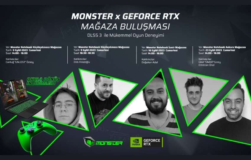 Monster x GeForce RTX magaza bulusmalari basliyor