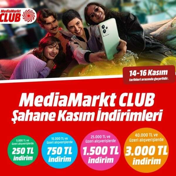 MediaMarkt’tan CLUB üyelerine özel 3.000 TL’ye varan indirim