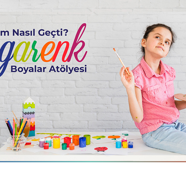 Rengarenk boyalar atölyesi Ege Perla’da çocukları bekliyor