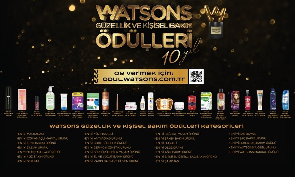 10. Watsons Güzellik ve Kişisel Bakım Ödülleri için oylamalar devam ediyor