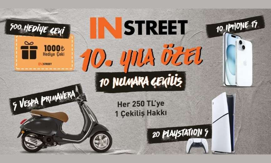 IN STREETten 10. yila ozel 10 numara cekilis