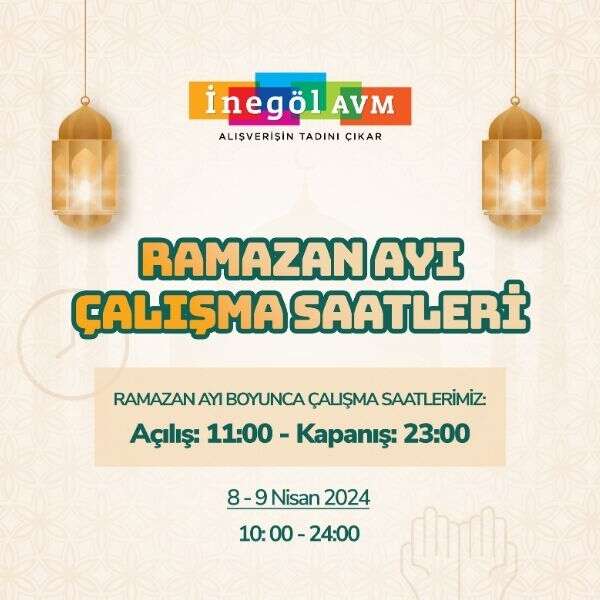 İnegöl AVM’de ramazan etkinlikleri başlıyor