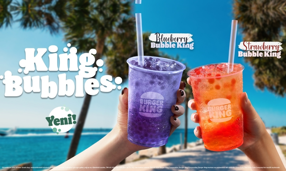 Burger King’in yeni tatlı baloncukları: Strawberry ve Blueberry Bubble King