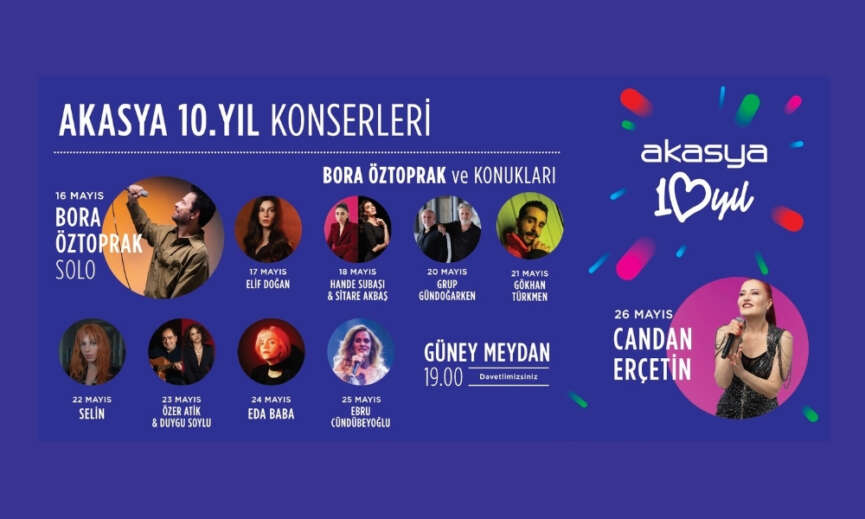 Turk pop muziginin unlu isimleri Akasyanin 10uncu yili icin sahnede