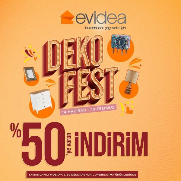 Evidea Dekofest ile ev dekorasyonunda İndirim Festivali başlıyor