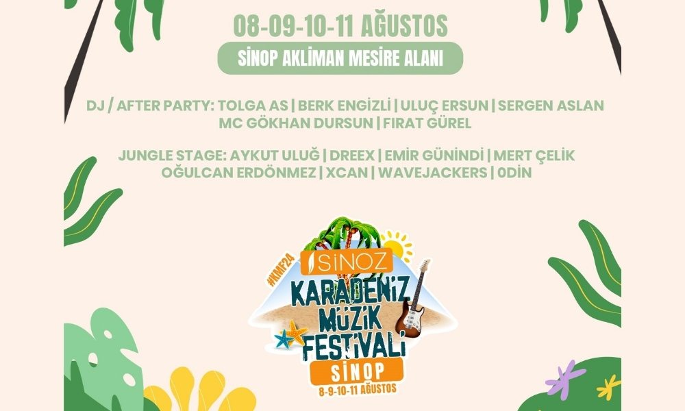 Sinoz Karadeniz Müzik Festivali ünlü sanatçıları konuk ediyor