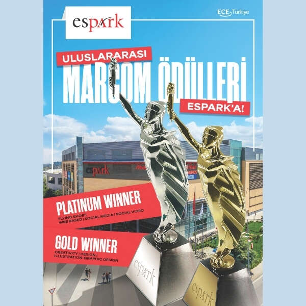 Espark AVM’ye MarCom Awards’tan iki uluslararası üst düzey ödül!