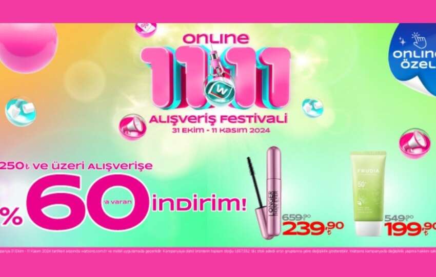 Watsons Online 11.11 Alisveris Festivali basladi