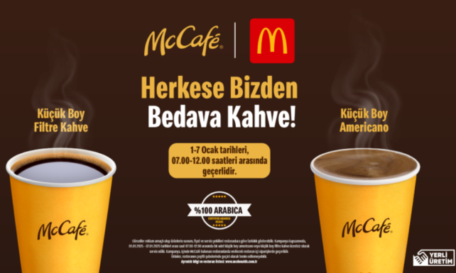 Yeni yilin ilk kahveleri McDonalds Turkiyeden