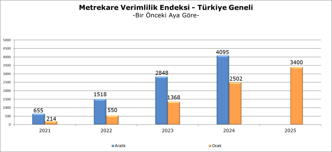 Metrekare verimlilik ocak 2025 2