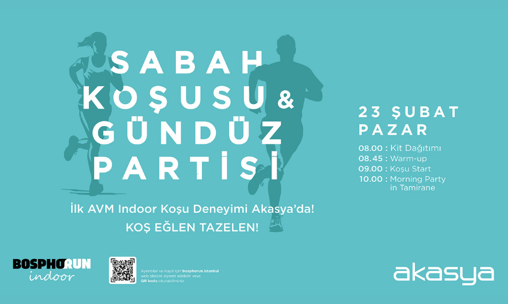 Türkiye’nin ilk AVM iç mekan koşusu Akasya’da gerçekleşiyor