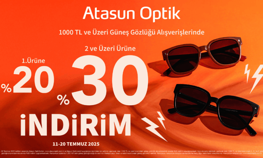 Atasun Optikten gunes gozluklerinde yuzde 30a varan yaz indirimi