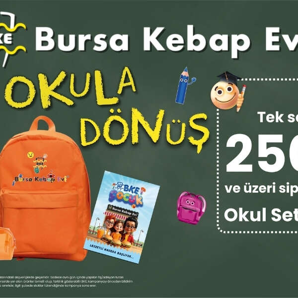 İlkay Keskin 8 Bursa Kebap Evi’nden miniklere özel okula dönüş hediyesi