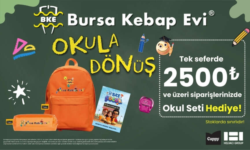 Bursa Kebap Evinden miniklere ozel okula donus hediyesi 1