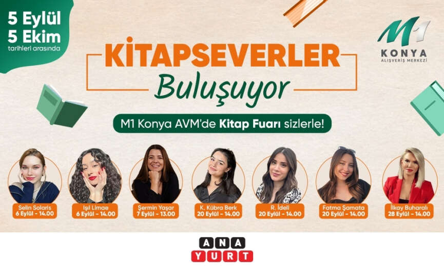 Kitapseverler M1 Konya AVMde bulusuyor