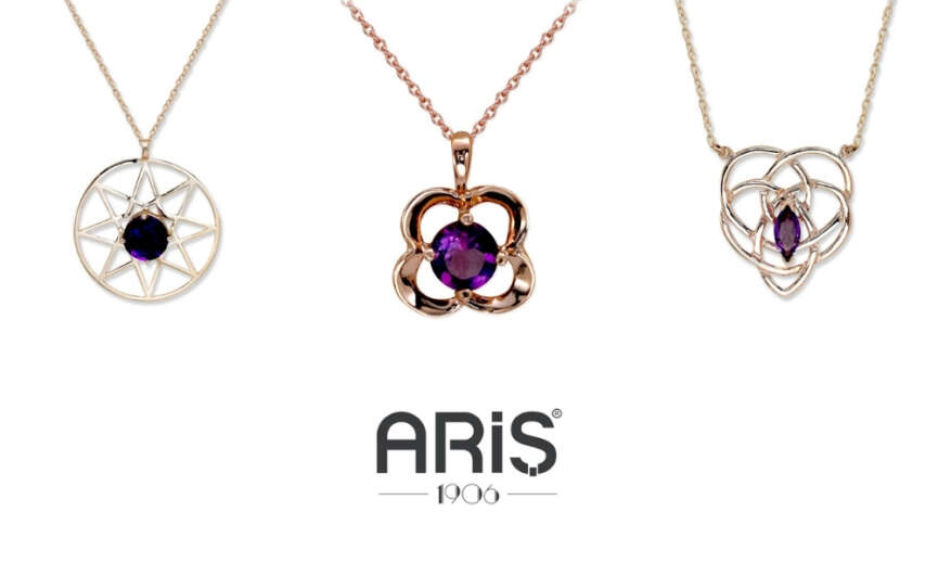 Aris Pirlantadan Terazi ve Akrep burclarina ozel ametist tasarimlari