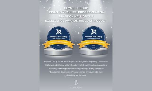 Beymen Group Insan Kaynaklari Programlarina Stevie Awards ve Brandon Hall Group Excellence Awardstan uluslararasi 5 odul