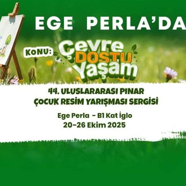 Minik ressamlar doğayı Ege Perla’da renklendiriyor