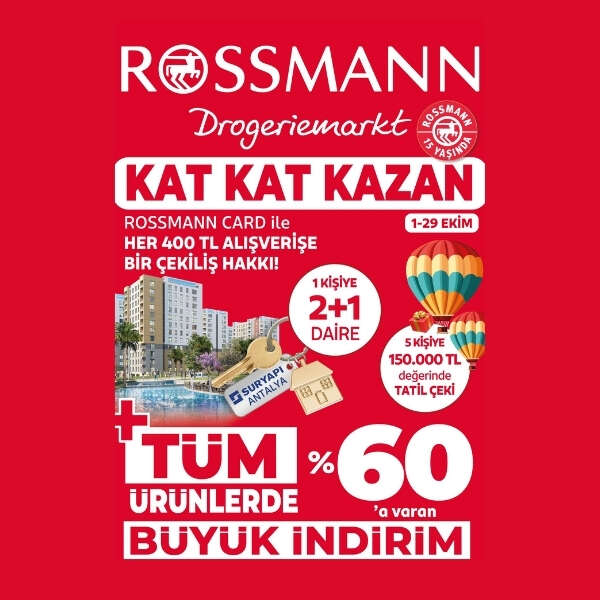 Erkmen Onbulak 2 Rossmann 15’inci yılında “Kat Kat Kazan” kampanyasıyla ev sahibi yapıyor