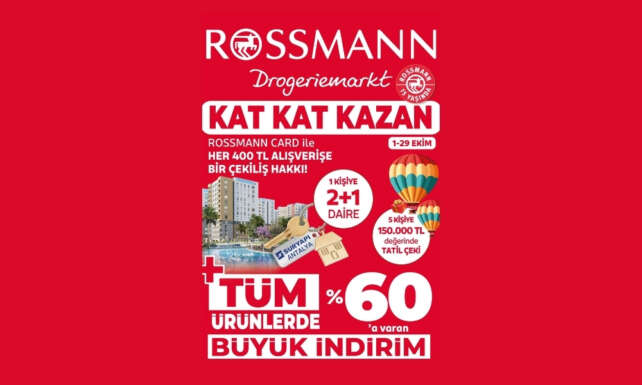 Rossmann 15inci yilinda Kat Kat Kazan kampanyasiyla ev sahibi yapiyor