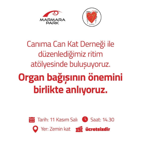 Marmara Park AVM’de Çocuklar Organ Bağışı İçin Ritim Tutacak