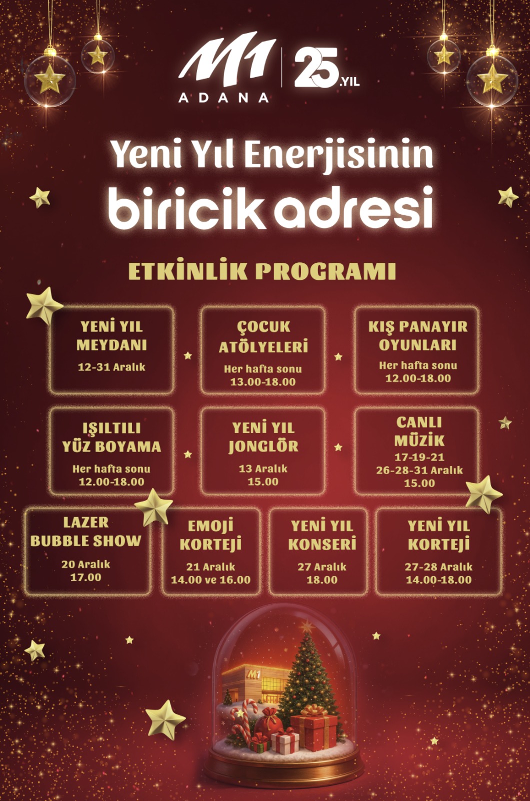 YENI YIL ENERJISI M1 AVM ETKINLIKLER 2026 2