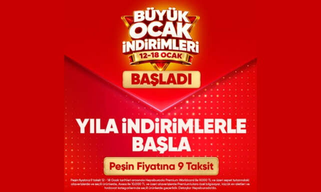 Hepsiburadada Buyuk Ocak Indirimleri Basladi