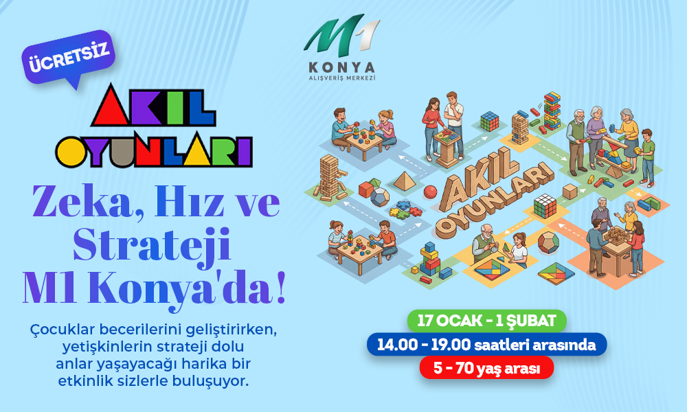 Her Yasa Hitap Eden Akil Oyunlari M1 Konya AVMde