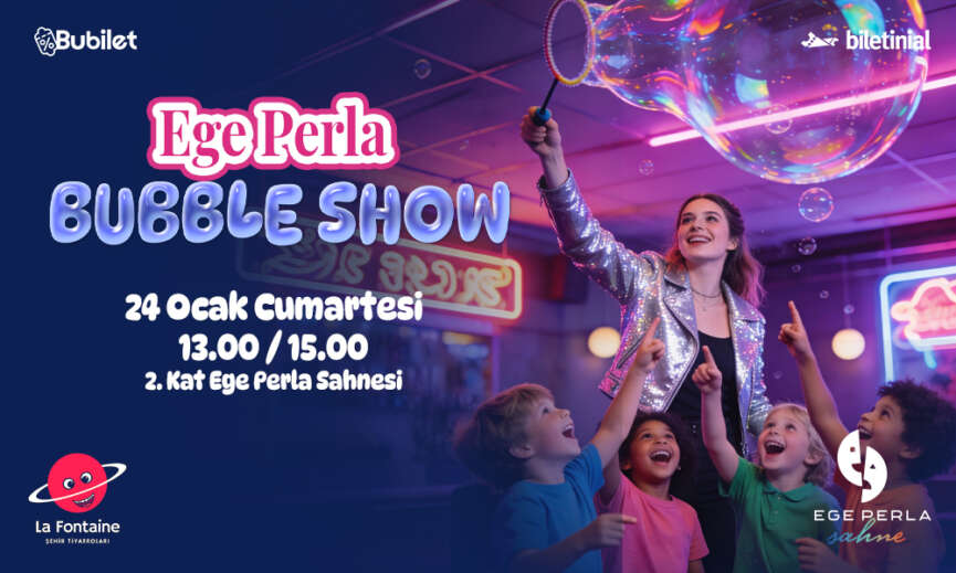 Miniklere Ozel Renkli Bubble Show Ege Perla Sahnede