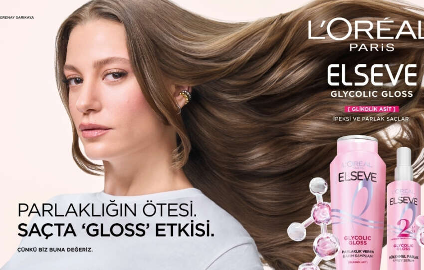 Serenay Sarikaya ve Elseveden parlakligin otesi sacta Gloss etkisi