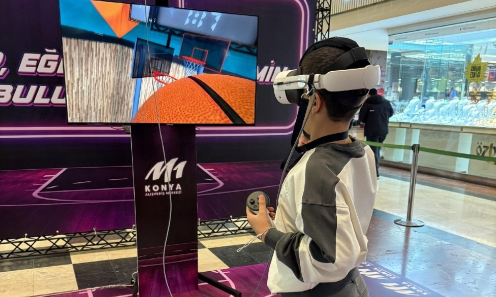 VR Basketbol Heyecanı M1 Konya AVM’de Yoğun İlgi Gördü