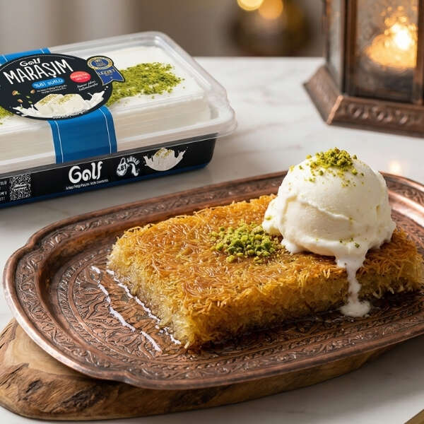 İftarda %81 Sütlü Golf Maraşım Dondurmalı Çıtır Kadayıf