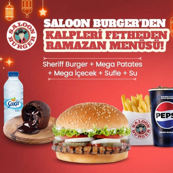 Doyurucu menüler, özel fiyatlarla Saloon Burger’de