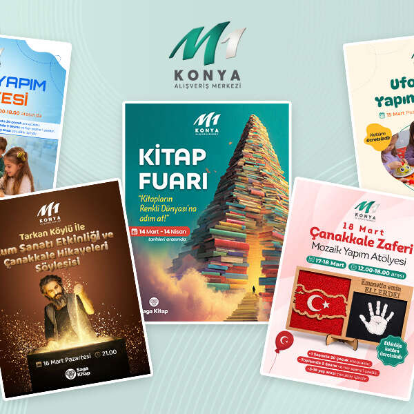 M1 Konya AVM’de Mart Ayı Bilim, Sanat ve Edebiyatla Dolu Geçiyor