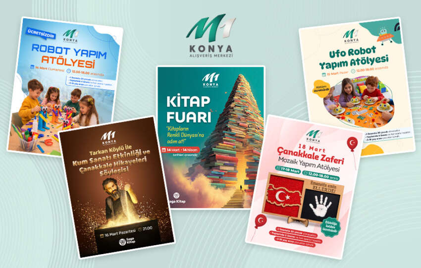 M1 Konya AVMde Mart Ayi Bilim Sanat ve Edebiyatla Dolu Geciyor