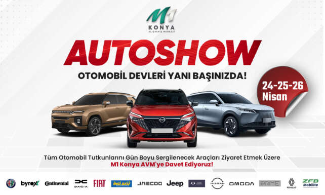 M1 Konya AVMde Autoshow Arac Sergileme Etkinligi