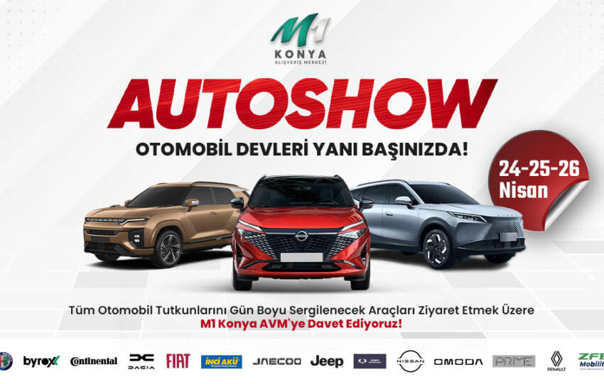 M1 Konya AVMde Autoshow Arac Sergileme Etkinligi