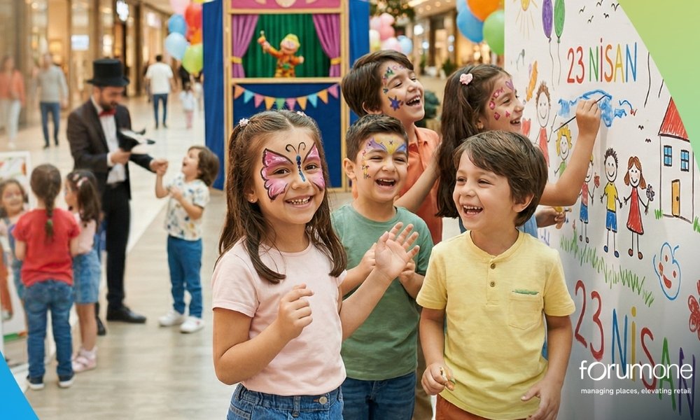 Minikler icin dolu dolu 23 Nisan programi ForumOne AVMlerinde