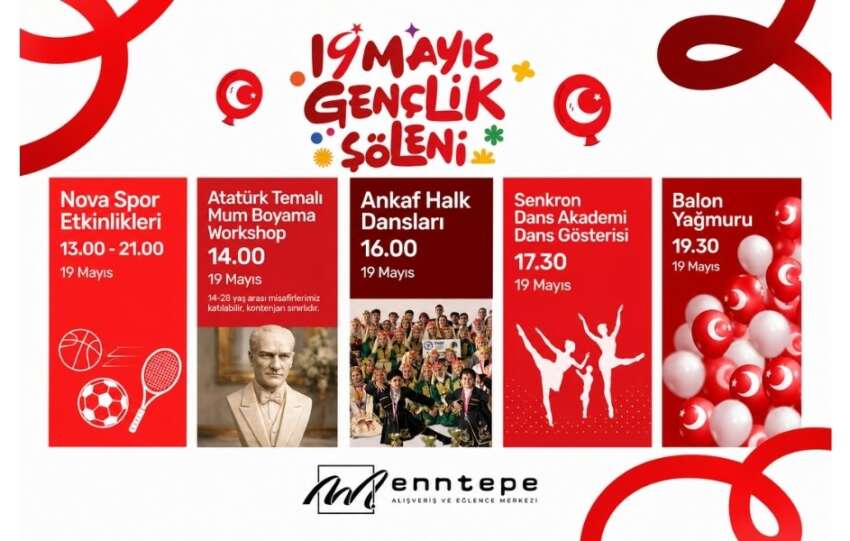 19 Mayista genclik soleni Enntepe AVMde