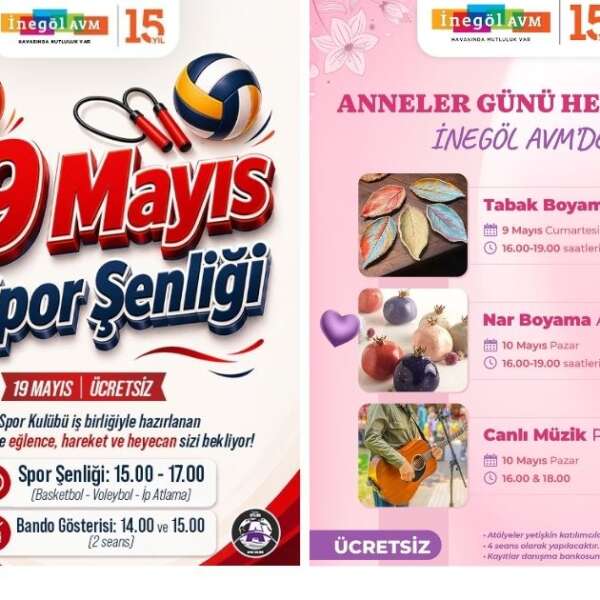 İnegöl AVM, Anneler Günü’nü Sanat ve Müzikle Kutluyor